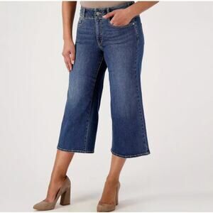 NYDJ Jeans Womens 8 Petite 8P Wide Leg Crop Cool Embrace Capri Essential 8S
